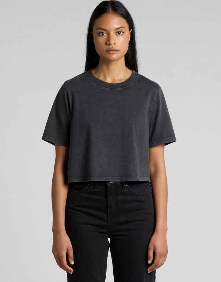 AS Colour Wo's Stone Wash Heavy Crop Tee AS Colour, Wo's Stone Wash Heavy Crop Tee 4086 Dropship Wo's Stone Wash Heavy Crop Tee Thumbnail