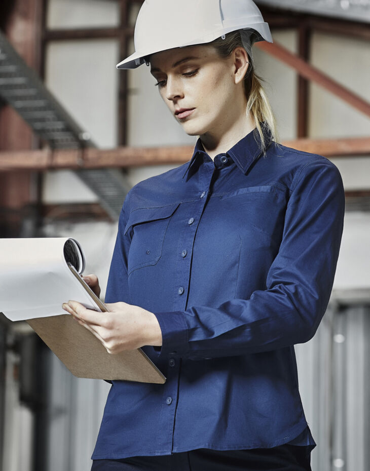 Syzmik Womens Lightweight Tradie L/S Shirt SYZMIK, WOs Lightweight Tradie L/S Shirt ZWL121 Dropship Womens Lightweight Tradie L/S Shirt Thumbnail