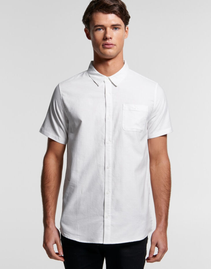 AS Colour Mens Oxford S/S Shirt AS COLOUR, Mens Oxford S/S - 5407 DROPSHIP EMB Mens Oxford S/S Shirt Thumbnail
